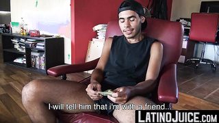 My giant crazy beef whistle examined sweet latino Brunos deep culo-crevice