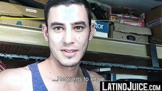 My giant crazy beef whistle examined sweet latino Brunos deep culo-crevice