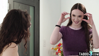 Lezzy stunner lincking her nubile roomy