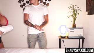 COUGAR Victoria gives sensuous huge baps rubdown to her customer chisel