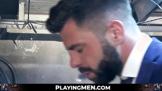 PlayingMen.com - Assfuck humping with a chief who is bound up and blinded with deep and rock hard masturbates