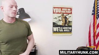 MilitaryHunk.com - Major Niko Carr's spin poke penalty for a late soldier