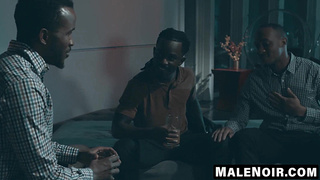 MaleNoir.com - Suspended folks in a spunk-pump plumbing marathon with Trent King