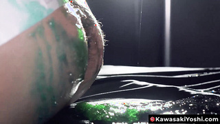 KawasakiYoshi.com - Jin Ueo and Yoshi Kawasaki pamper in slime have fun cramming each others arseholes
