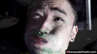 KawasakiYoshi.com - Jin Ueo and Yoshi Kawasaki pamper in slime have fun cramming each others arseholes