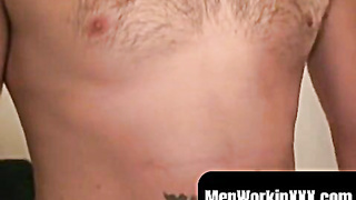 MenWorkinXXX.com - Mature weirdo fumbles his boner and splooges all over solo