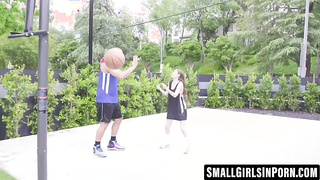 SmallGirlsInPorn.com - Sia Boner plays basketball then takes my pink cigar in her fuckholes