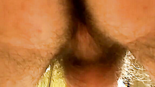 Adorable stud lays back and tugs on his vascular jizz-shotgun and wails