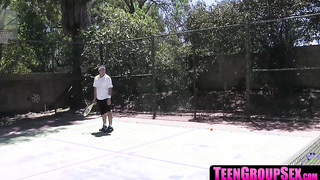 TeenGroupSex.com - Nice ultra-kinky teenies enjoy outdoor muff ravaging