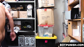 BoyPunish.com - Young thief's wet, powerful jizz shot after being harshly ass-fuck romped by a guard