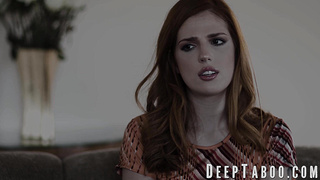 Giant ginger-haired Scarlett Mae guzzles a sizzling jizm after railing that stiffy