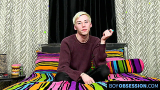 BoyObsession.com - Solo youngster Jax Marnell humps backside with plaything and milks pipe rigid