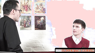 SayUncleNetwork.com - After confession priest tears up religious youngster moist and deep