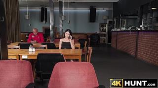 Horny Ara Mix up rails my wood in the restaurants restroom