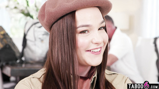 Female scout teenies drill the scout leader