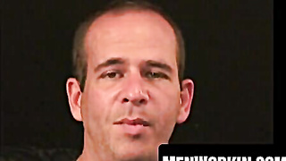 Elder boy shocks his man rod and sack with electrified fucktoys