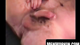 An arrogant older dude tugs his smallish unshaved device alone