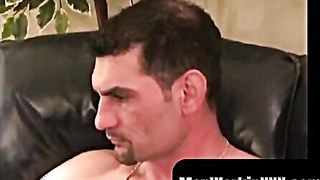 MenWorkinXXX.com - Rugged fellow strokes off passionately with fucktoy in his taut butt