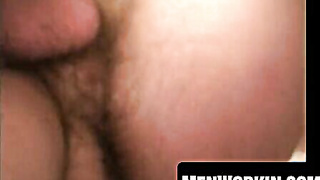 Solo amateur works his yam-sized dinky till jism splashes