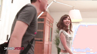 FERAME - Spunky Japanese Teenage Getting on all fours for a Super-steamy Bj Practice