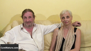 Super-naughty Grandmother Is The Stretched In A Super-steamy Threeway