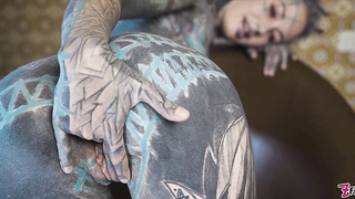 Tatted Teenie Investigating Pound Machine With Her Anal invasion