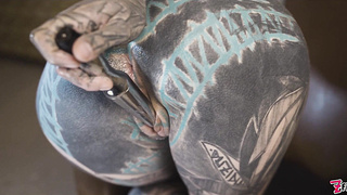 Tatted Teenie Investigating Pound Machine With Her Anal invasion