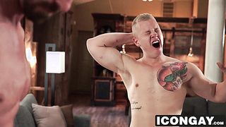 ICON ASSFUCKER - Three way allsdrilling with tatted muscled daddies (TobiasWeed420)