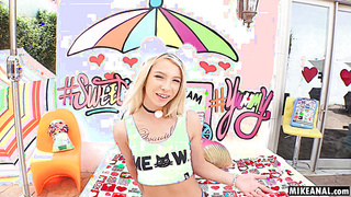 Kenzie Reeves Gags And Rails A Good-sized Stiffy