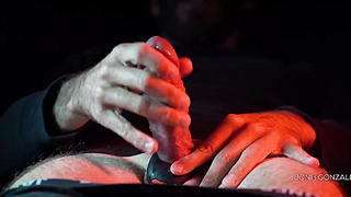 Bulge Timelapse From Sensitive To Rock-hard Until Climax - Close Up - Fuckpole Ring (Leah Gotti)