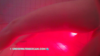 French Nubile barely legal+ Milks With The Jet Fountain Underwater In A Public Sauna Pool