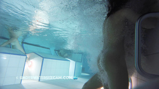 Nubile Duo Milks With The Jet Blast And She Gets Finger-tickled In The Sauna Pool