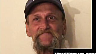 Bearded queer strokes his phat fuck-stick to a wild complete