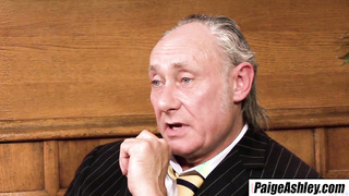 PAIGE ASHLEY - Ben Dover Tears up Her Cock-squeezing Arsehole