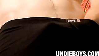 Alexx pawing his chisel with his bizarre undie fetish