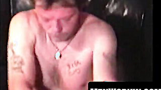 Amateur Darryll fellates fat stiffy then faps off