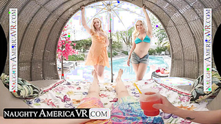 Mischievous Scorching Neighbor Slimthick Vic And Her Spectacular Aussie Homie Charlie Forde Stop By Your Pool To Have A Insatiable 3some!