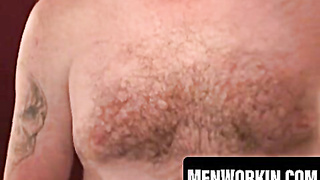 Mature amateur works long stiff pink cigar till cum-shot