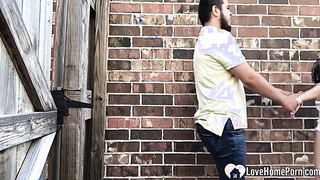 Naughty gf gives a dt outdoors