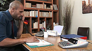 Whitney Westgate Boning In The Desk With Her Inborn Hooters