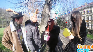 Picked up corrupt beotches got pussybanged in amateur foursome