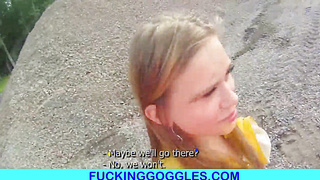 Alluring Russian tart screwed outdoors