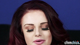 Dominatrixes deepthroating bare men pink cigar