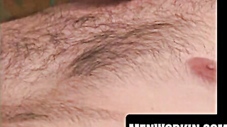 Glasses fellow faps and sprays enormous jizm