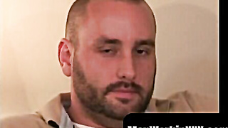 MenWorkinXXX.com - Smooth-shaven massive cocked amateur wanks off solo and bursts jizm on plate