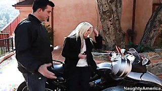 Blond Britney Amber Humping In The Outdoors With Her Mounds