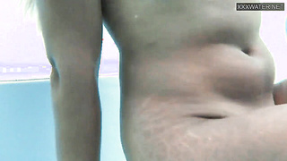 Half Russian and Spanish gal Irina Cage naked swimming sizzling (Lil' Hellcat)