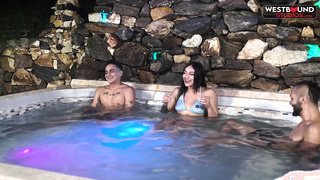 Crazy HARDCORE Three way In The Jacuzzi With Lola Hendricks