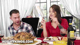 REALITY KINGS - Evelin Stone Brings Her Beau At Home & Completes Up Having A 3 way With Her Father's Fresh Girlfriend Blake Morgan