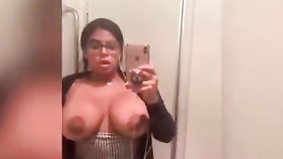 Humungous Latina Mummy Disrobing on Airplane Douche!!